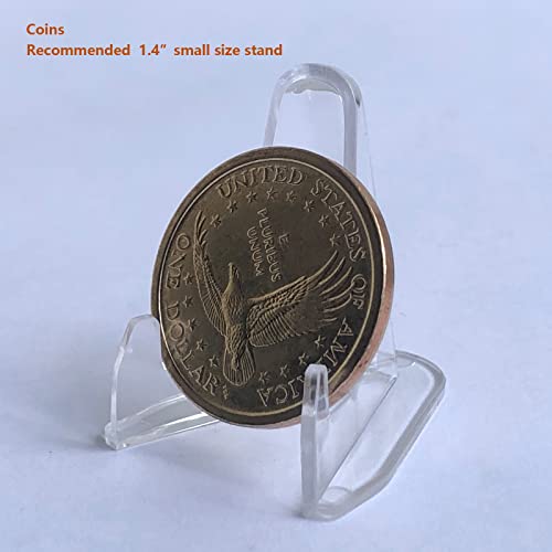 Acrylic Easels Display Stand Coins Stand, 36 Pcs (3 Sizes Each 12) Sports Card Display Stand Baseball Card Stands For Display Photos, Coins, Cards, Challenge Medals, Casino Chips Or Other Small Items #TOP5