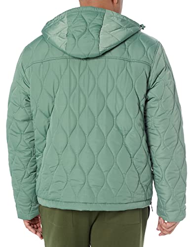 Amazon Essentials Men's Anorak Hooded Quarter-Zip Puffer Coat, Sage Green, Medium image 6