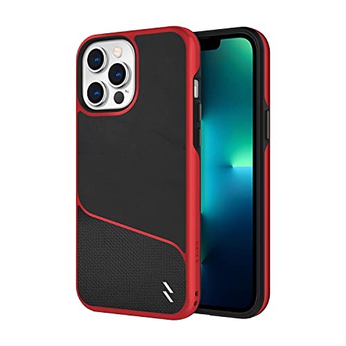 Zizo Division Series for iPhone 13 Pro Max Case - Sleek Modern Protection - Black & Red