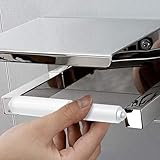 UTTASU Portarrollos de papel higiénico con resorte para baño, longitud ajustable 106 C160 mm, plástico, blanco o negro