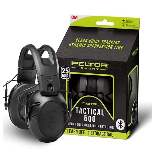 Peltor Sport Tactical 500 Smart Electronic Hearing Protector with Bluetooth Wireless Technology, NRR 26 dB, Bluetooth Headphones Ideal for the Range, Shooting and Hunting,Black