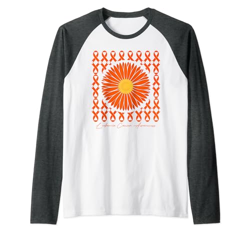 Cinta naranja Concientización sobre el cáncer de leucemia Camiseta Manga Raglan