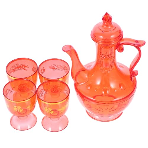 CIYODO Coppa Per Offerte e Bollitore in Plastica Robusta Da Di Buon Auspicio Vasi Di Buddha Riutilizzabili Per Meditazione Buddista Bordi Lucidati e Design