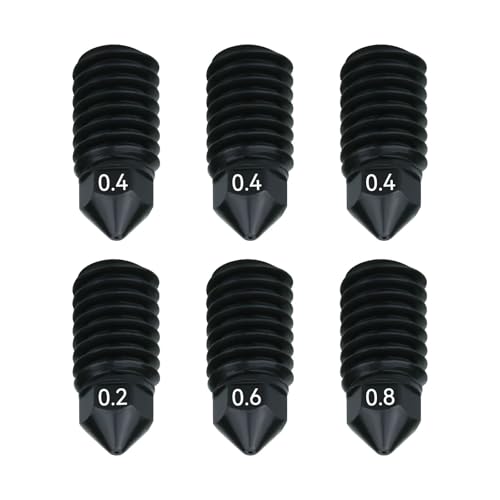 Bambu �m�Y���p6�A�A�b�v�O���[�h 500�� �������Ճ��X�^���g�����[�o�u���d���X�`�[���m�Y�� Bambu Lab A1Mini 3D �v�����^�[ Hotend 0.2mm*1 0.4mm*3 0.6mm*1 0.8mm*1