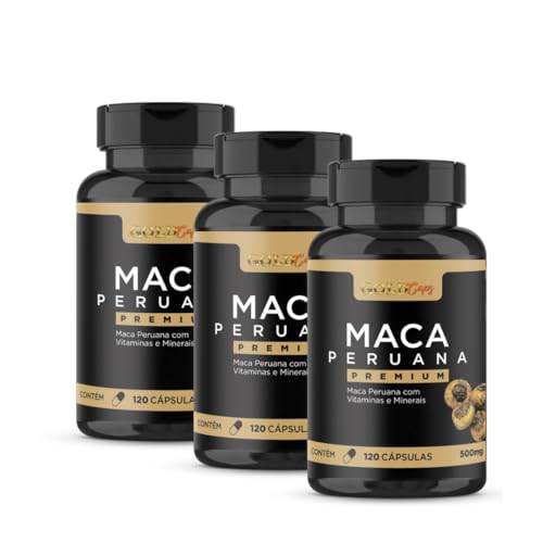 Maca Peruana Premium 120 Cápsulas - 3 Frascos