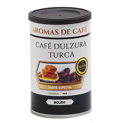 Aromas de Café - Café Dulzura Turca 100% Molido Arábica Aroma Dulce y Sabor Suave a Almendra con Granos de Colombia y Brasil, 100 gr