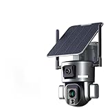  Moniteur de surveillance de sécurité Caméra solaire sans fil 4K 4G, WiFi 8mp, double objectif, Zoom optique 4X 10X, avec panneau solaire, suivi humanoïde, caméra de sécurité PTZ pour la sécurité à dom
