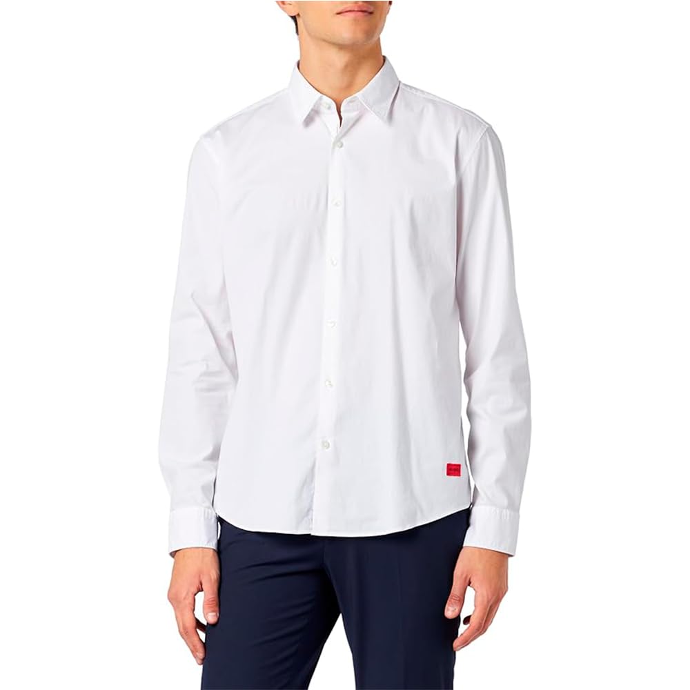 HUGO Men's Ermo Shirt, Open White199, L