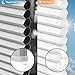 No Drill No Tools Cellular Shades for Windows, Top Down Bottom Up Honeycomb Blinds, Blackout Cordless Window Blinds for Indoor Windows, Easy to Install,Blackout-whiteCustom Size