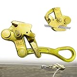 FITHOIST 1 Ton Cable Puller Steel Wire Grip, 2200 Lbs Cable Puller Wire Puller for 5/32”-7/8” Steel Wire Rope, Wire Pulling Come Along Tools (1T)