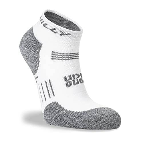 Hilly Unisex Supreme - Quarter Max Cushioning, Running Sock, White/Grey Marl, M UK