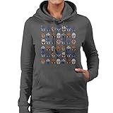 Mercancía oficial Star Wars The Mandalorian The Tribe Character Heads Women\'s Hooded Sweatshirt