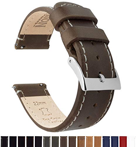 Image of BARTON Quick Release - Top Grain Leather Watch Band Strap - Choice of Colour & Width - 16mm, 18mm, 19mm, 20mm, 21mm 22mm, 23mm or 24mm