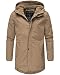 Produktbild Navahoo Herren Winterjacke Parka Jacke warm lang Kapuze B662 [B662-Manak-Hellbraun-Gr.L]