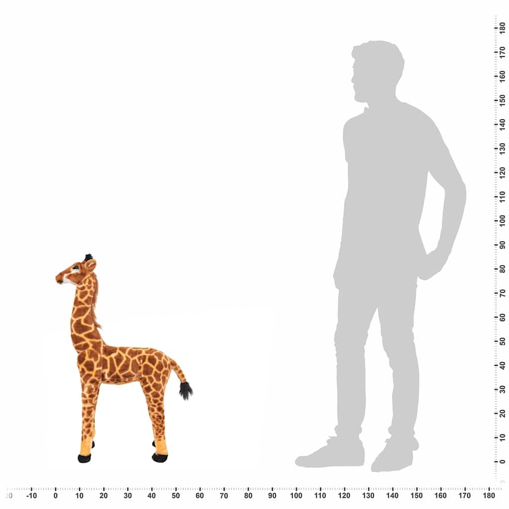 Mangloder Plüschtier Giraffe Stehend Braun Gelb XXL Kuscheltier Kinderspielzeug Weich und Strapazierfähig für Kinder ab 36 Monaten, Geschenk, Kinderzimmer, Reisebegleiter