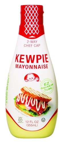 Kewpie Squeeze Mayonnaise, Japanese Mayo for Sandwich Spread, Salad, Toast, 12 Ounce, 1 Pack