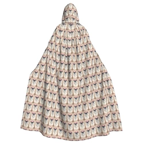 Cape à capuche avec motif méduse grand confort pour festival et bal