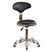 Tabouret de Coiffure avec Dos，Tabourets Industriels avec Noir Cuir PU Siège，Verin Gaz 51-65 cm，Charge Max. 160 kg，Tabouret Selle Ergonomique roulettes avec Dossier pour Salon De Beauté; Cuisine SP
