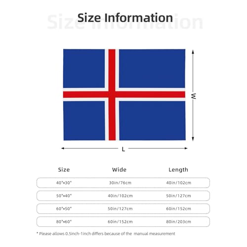 Plaid drapeau Islande : couverture flanelle toutes saisons - 8