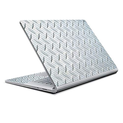 Image of MightySkins Carbon Fiber Skin for Microsoft Surface Book 2 13 inch (2017) - Diamond Plate,Protective, Durable Textured Carbon Fiber Finish,Easy to Apply, Remove, and Change Styles,