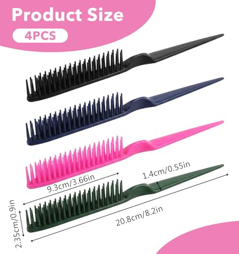 Pack 4 Peines 3 Filas para Cabello Natural miniatura 2