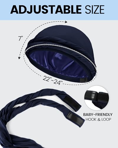 Image of Ababalaya Upgraded Satin Lined Halo Turban Durag for Men &Women Sleeping Bonnet PRE-Tied Headwraps for Hair Loss