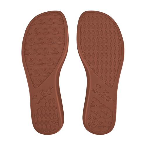 Image of Hot Chocolate Design Women's Mary Jane Flat Shoes - Mary Jane Flat Dress Shoes with Non-Marking Rubber Sole Adjustable Buckle-Strap, Adjustable Buckle-Strap and Cushioned Inner Sole with Arch Support