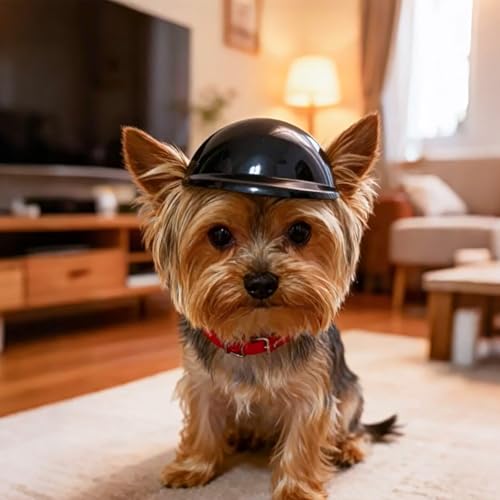 Gafas de sol para perros con casco de bicicleta ajustable resistente a impactos 5