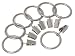 Iron Metal Curtain Clip Rings 2 Inch Interior Diameter Set of 14, Nickel