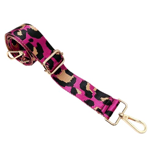 Image of Purse Strap Replacement Wide Adjustable Crossbody Shoulder Strap Guitar Straps for Handbags Leopard Rose