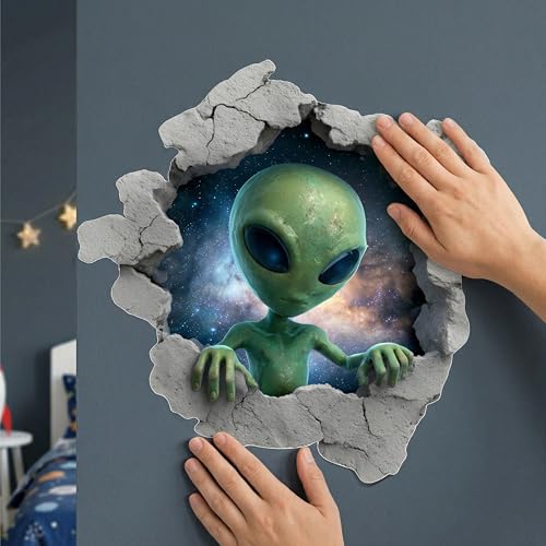 Vinilo Decorativo Alien 3D Diseño Extraterrestre 30x30 cm miniatura 3