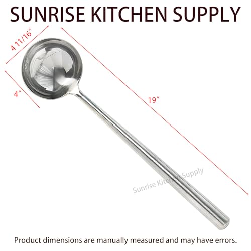 Sunrise Kitchen Supply All Stainless Steel Wok Ladle #2