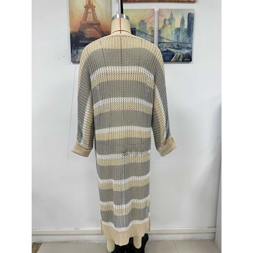 Bikinis de ganchillo para mujer y cárdigan tipo kimono largo de playa transpirable 4