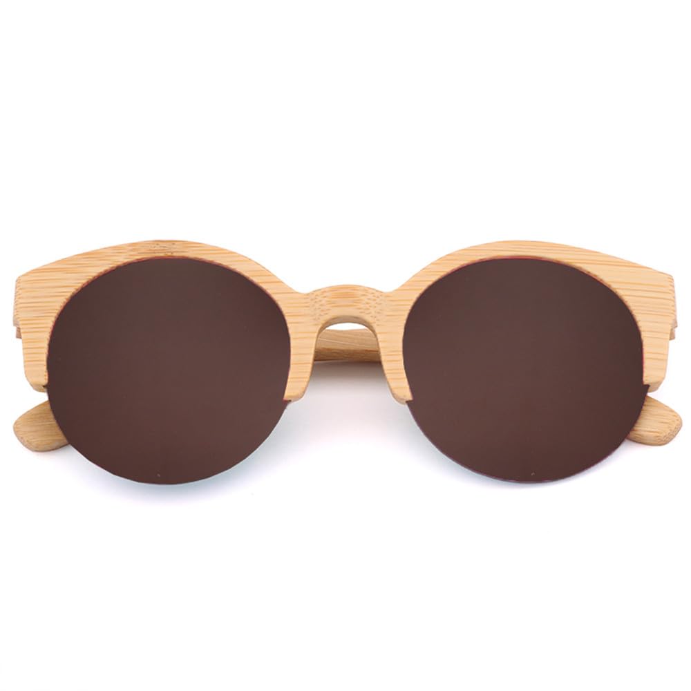 Gafas de sol de bambú y madera para mujer, con protección UV 400, adecuadas para ciclismo, para hombre y mujer.