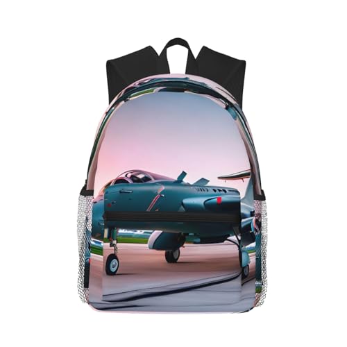 BREAUX Aircraft Print Lightweight And Comfortable Duffel Bag, Casual Daypack, Multipurpose Backpack