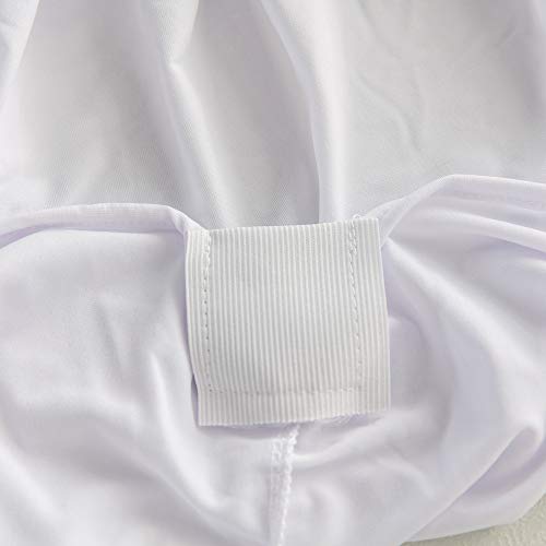 Gelozed 2 Pack Spandex Table Cover Fitted Rectangular Tablecloth Stretchable Fabric Lycra Tablecloth 6 Ft For Party Dj Tradeshows Banquet Weddings Cocktail (2 Pack White, 6Ft) #TOP3