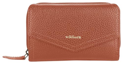 Image of WildHorn Genuine Leather Ladies Wallet - Elegant Women's Clutch Purse with 10 Card Slots, Perfect for Daily Use (TAN)