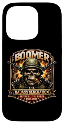 �u�[�}�[�W�F�l���[�V����Badass Before You Sissies Were Born Skull �X�}�z�P�[�X iPhone 14 Pro �p