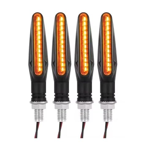 Clignotants LED universels pour motos avec feux DRL et stop arrière, lot de 4 pièces