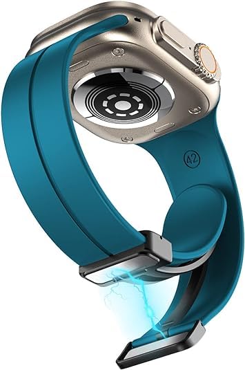 Image of Soft Silicone Sport Band Compatible with Apple Watch Ultra 49mm 45mm 44mm 42mm Magnetic Clasp Adjustable Strap For iWatch Series 10 9 8 7 6 5 4 3 2 1 SE Ultra 2nd gen (Only Strap, No Watch)