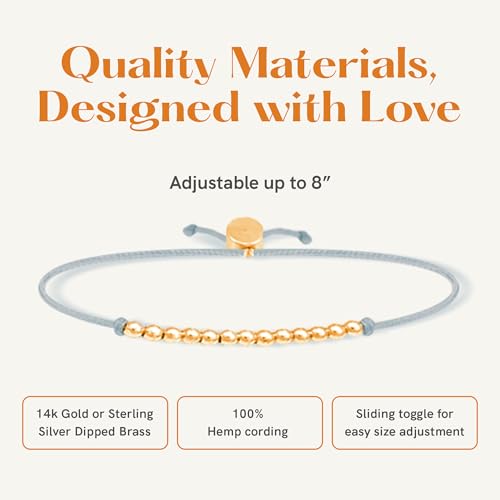 Lucky Feather 13 Year Old Girl Gifts | 13th Birthday Bracelet With Adjustable Cord & Message | 14k Gold Dipped Beads & Other Colors | Trendy Gifts For 13 Year Old Girl2