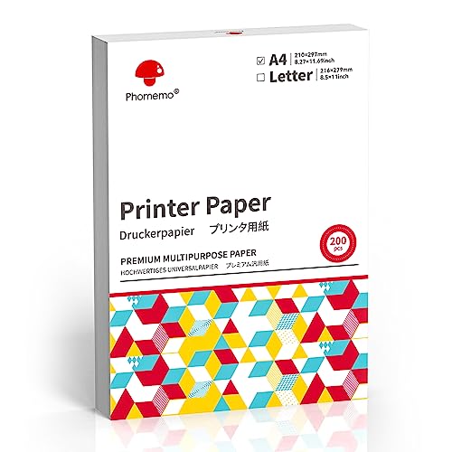 Papier impression A4 Phomemo universel compatible imprimante P831