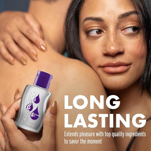 Astroglide Water Based Lube (2.5oz), Liquid Personal Lubricant, Long-Lasting Sex Lube for Men, Women and Couples, Travel-Friendly Size (Pack of 3)