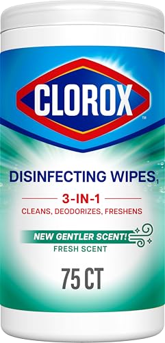 Clorox Disinfecting Cleaning Wipes, Bleach Free, Fresh Scent, 75 Count,