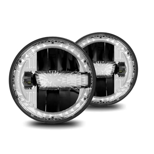 Phare Rond 7 Pouces 300000LM Ampoule H4 300W Éclairage Blanc 6000K