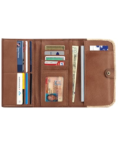 American West Women's Annie's Secret Tri-Fold Wallet Cream One Size3