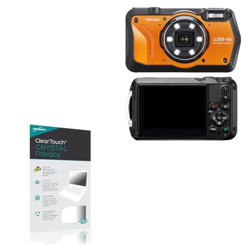 BoxWave Screen Protector Compatible with Ricoh WG-6 - ClearTouch Crystal Privacy (2-Pack), Privacy Screen Protector Flexible Film Clear