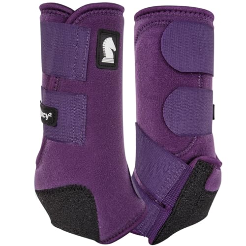 Image of Classic Equine Legacy2 Support Boots, Front (Eggplant, Medium)