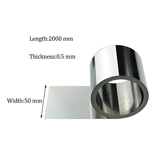 WANGZHENG Aluminiumfolie Aluminiumband Blech Rolle für Bastelmaterial Metallverarbeitung,2000mm x 50mm x 0.5mm
