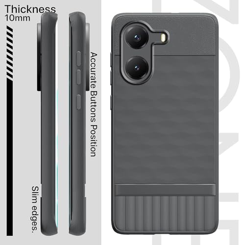 Image of Shockproof Case for Poco X7 Pro 5G | Full Camera Protection | TPU Flexible Back Cover for Poco X7 Pro 5G (Graphite Grey)
